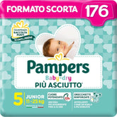 Pampers Baby Dry Junior, 176 pañales, talla 5 (11-25 kg) Madre e Hijo Naty Shop Talla 5 (176 uds)