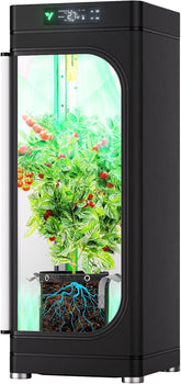 VGrow Caja de cultivo inteligente todo en uno, sistema profesional con lámpara de cultivo Samsung LM301H EVO, sistema avanzado de circulación y ventilación, riego, suministro de nutrientes para hidroponía de interior