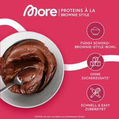 MÁS Protein Brownie, 600G, Vegan Backmischung Für Brownies Mit Der Extra Portion Protein, Geprüfte Qualität - Made in Germany Mezcla para hornear y cocinar Naty Shop