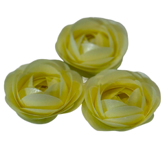 Set de 3 adornos comestibles para gofres, rosas amarillas