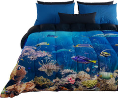 PETTI Artigiani Italiani cuvertură pentru pat dublu, 100% Made in Italy, Aquarium Plapumi si pilote Naty Shop Acquario 160 X 190 Cm