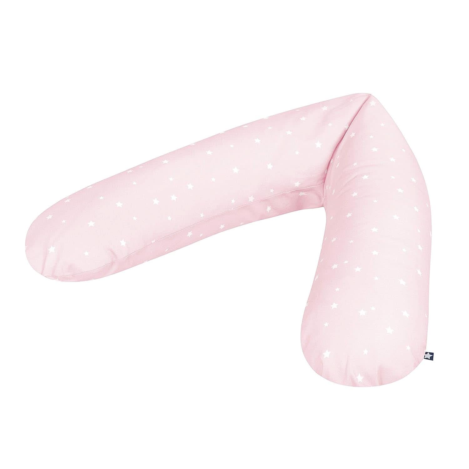 Perna de alaptare Julius Zöllner, umplutura cu fulgi deosebit de confortabila si dulcioasa, bumbac, cca 180 cm Accesorii Hrana si Alaptare Bebe Naty Shop Star Rose