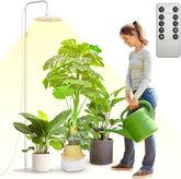 SANSI Lámpara LED de espectro completo para plantas, luz regulable de 125 W con control remoto para crecimiento de plantas, altura ajustable 120-180 cm, temporizador de 4/8/12 horas, 4 niveles de brillo