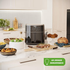 Freidora de aire caliente digital Princess - Capacidad variable del recipiente - 8 litros máximo - 6 programas preestablecidos Electrodomésticos Naty Shop