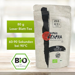 Matchamagic Sencha organic - Ceai verde japonez 80 g - Frunze vrac - Ceai verde aromat - Alternativă la Matcha