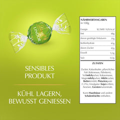 Lindt LINDOR Chocolate con Pistacho | Bolsa resellable de 1 kg | aprox. 80 bolas de chocolate con leche con relleno de crema de pistacho que se derrite en la boca | Paquete a granel, regalo de praliné