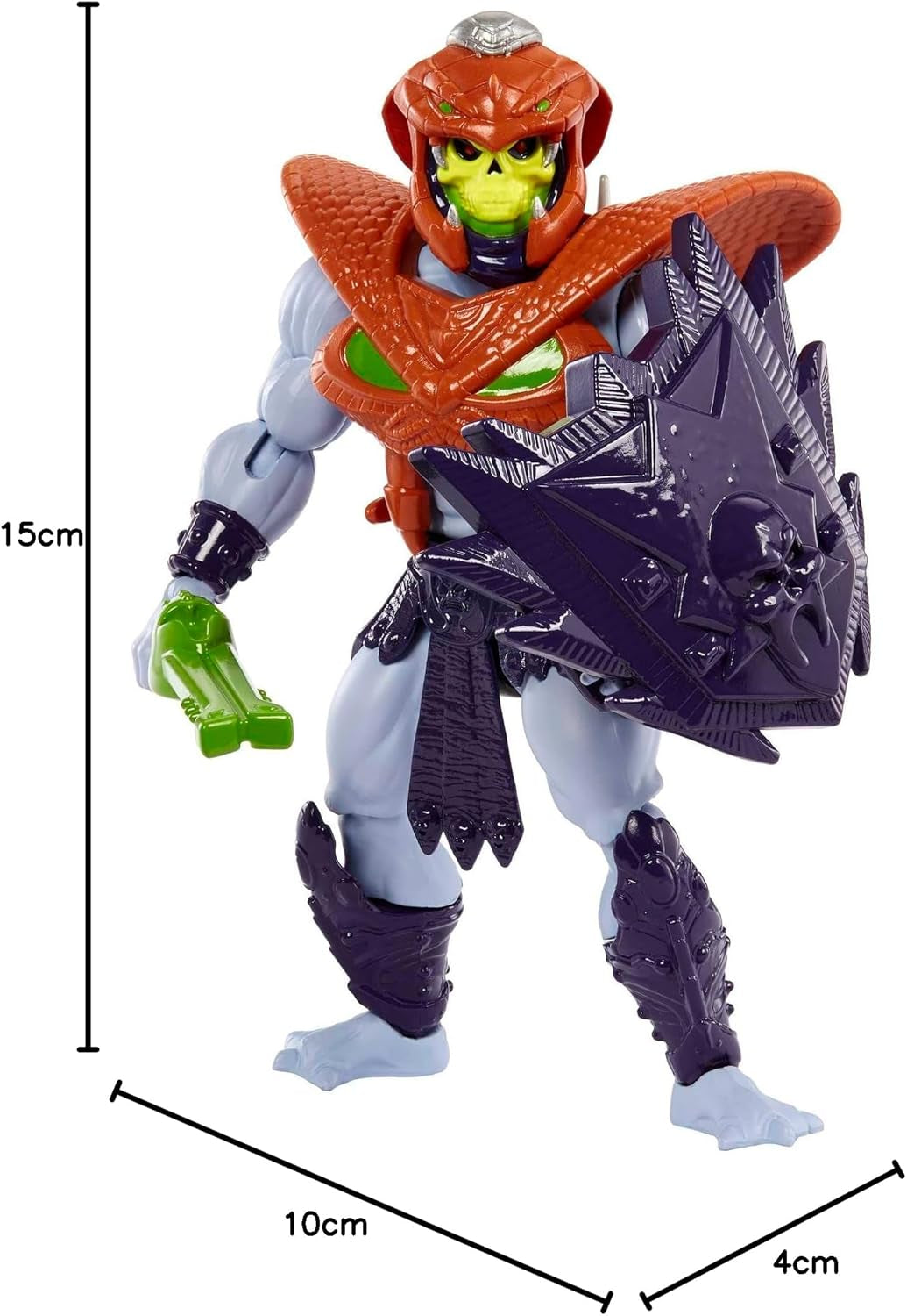 MASTERS of the UNIVERSE Snake Armor Skeletor - 16 articulații mobile, ambalaj retro, mini carte de benzi desenate, pentru copii 6+ și colecționari adulți, HKM68 Action figures Naty Shop
