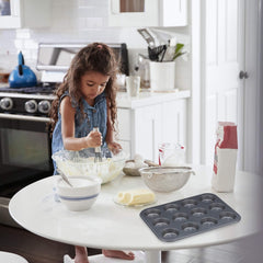 Relaxdays Muffinform, 2er Set, 12er Muffinbleche, Antihaftbeschichte, Carbonstahl, Muffins & Cupcakes, Ø 6,5 cm, Trigo, 10030825 Moldes y bandejas para repostería Naty Shop