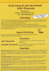 Dinkel-Pfannenkuchen, 180 G Mezcla para hornear y cocinar Naty Shop