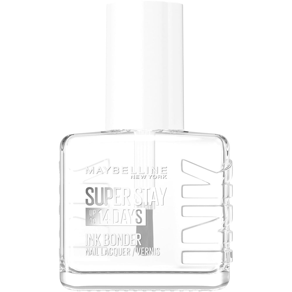 Maybelline New York Super Stay Ink Bonder 025 Crystal Clear - esmalte de uñas de larga duración para uñas fuertes y color intenso, 12,3 ml