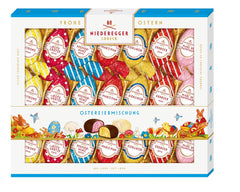 Niederegger | Mix pentru ouă de Paște | 1 x 262g | Ouă de Paște cu diverse umpluturi de marțipan și praline | Acoperite cu ciocolată neagră și albă | Cadou de Paște