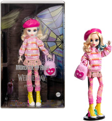 Muñeca Monster High Wednesday y accesorios Enid Sinclair Boina rosa y mochila Figura coleccionable Soporte para muñecas HXJ05 Naty Shop Muñecas Título predeterminado