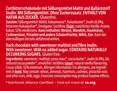 Chocolate negro Frankonia sin azúcar añadido, 80 g