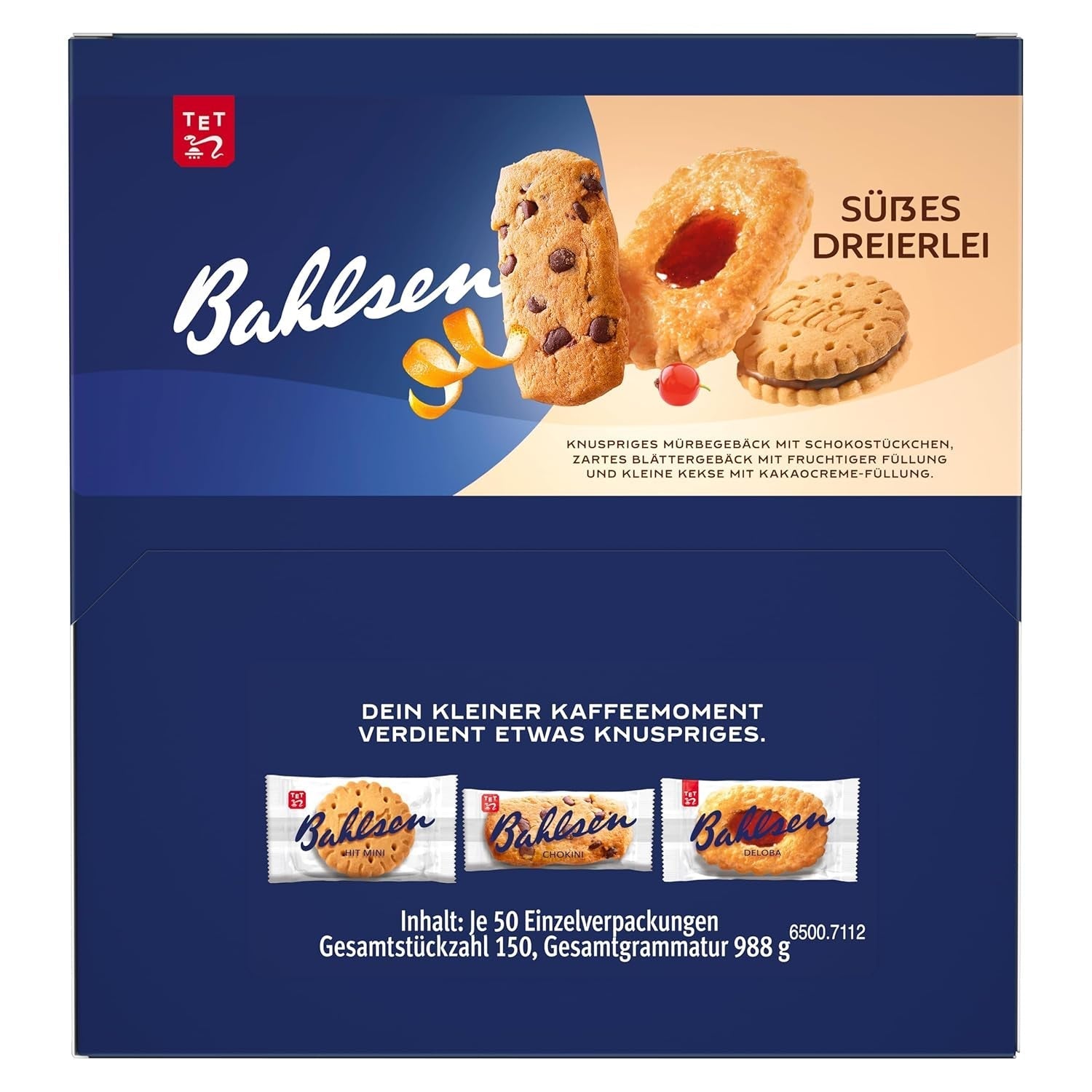 Bahlsen Sweet Trio - Prezentare de tejghea - Amestec cu clasicele Deloba, Chocolate, Hit și Chokini (1 x 988 g)