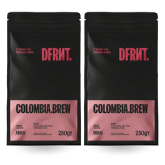 . Colombia Brew 2 x 250 g – Spezialitätenkaffee in Bohnen (85,5 SCA Punkte) – 100% Arabica aus Kolumbien – Florale und fruchtige Noten – Ideal für Filter & Cold Brew – Frisch geröstet in Spanien