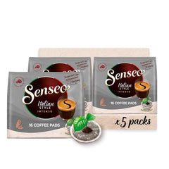 Senseo Pads Italian Style Intenso, 5 x 16 Getränke, 80 Kaffeepads