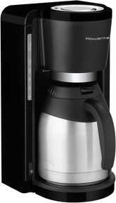 Espressor cu filtru Rowenta Adagio, carafă termică din oțel inoxidabil, menține cafeaua caldă până la 4 ore, capacitate 10-15 cești, capacitate 1,25 l, coș filtru detașabil, oprire automată, negru, CT3818