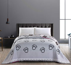 Decoking 32350 Cuvertură de pat 220X240 Cm Cuvertură de pat din microfibră cu două fețe ușor de întreținut Bej Maro deschis Maro cacao Gri Oțel Antracit Grafit Negru Alb Roz Pisici Invazia pisicilor Paturi si Cuverturi Besuche den DecoKing-Store