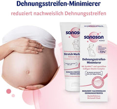 Sanosan Minimizador de Estrías, clínicamente probado - probado para reducir las estrías después del embarazo, sin parafina, colorantes, siliconas, 75 ml Cosmética y Belleza Naty Shop