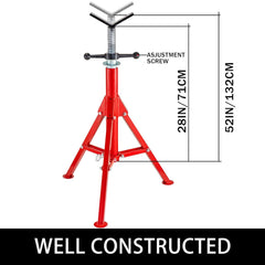 Suport pentru furtun VEVOR 4500 lbs Suport pentru furtun cu cap în V pentru susținerea furtunului în timpul înfiletării, reglabil pe înălțime până la 132 cm