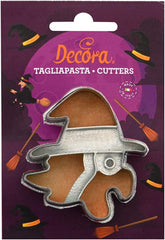 0255093 Formă de biscuiți din plastic Vrăjitoare Befana 8 x 2,2 cm, Gri