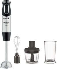 DD6558 DD655810 Batidora de mano Quickchef 3 en 1, tecnología Powelix, 3 Zubehörteile, Edelstahl, Stahl/Negro Cocina Naty Shop