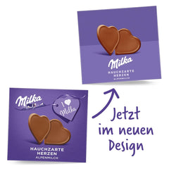 Milka I love Milka Hearts – Chocolate con leche alpino que se deshace en la boca y finas avellanas del bosque – 10 x 130 g