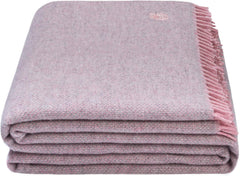 Pătură Must Relax - Pătură din lână - Plaid de înaltă calitate din lână nouă pură cu franjuri - 130X190 Cm - 310 Rose - De la "Zoeppritz since 1828" Paturi si Cuverturi 'zoeppritz since 1828' 310 Trandafir 130X190Cm