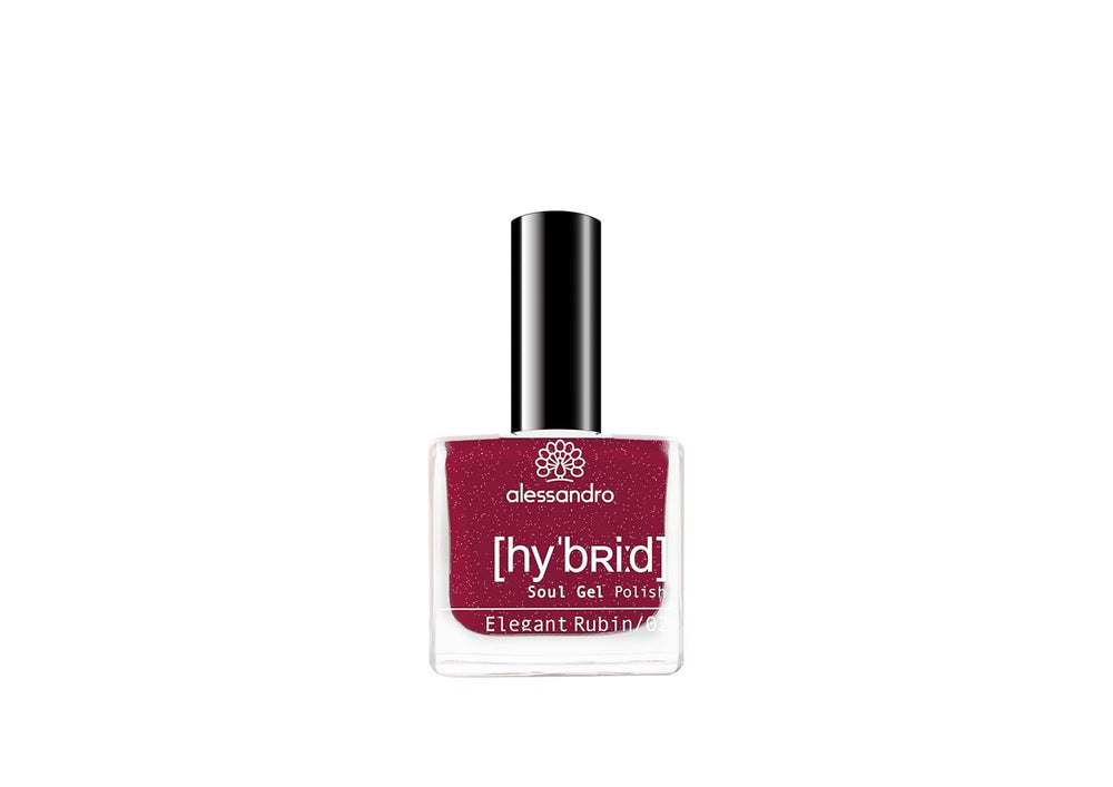 Esmalte de uñas híbrido Alessandro Elegant Ruby - Rojo-Rosa oscuro - Uñas perfectas en solo 3 pasos, sin LED - ¡Dura hasta 10 días!