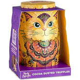 Monty Bojangles Savanna Gold Trufas de chocolate (135 g) Set de regalo de praliné de cacao en polvo en una caja de coleccionista individual con diseño de gato Flutter Scotch Flavor