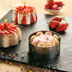 - Inel pentru tort din oțel inoxidabil - diametru 14cm - înălțime 4,5cm - 3989.14, argintiu