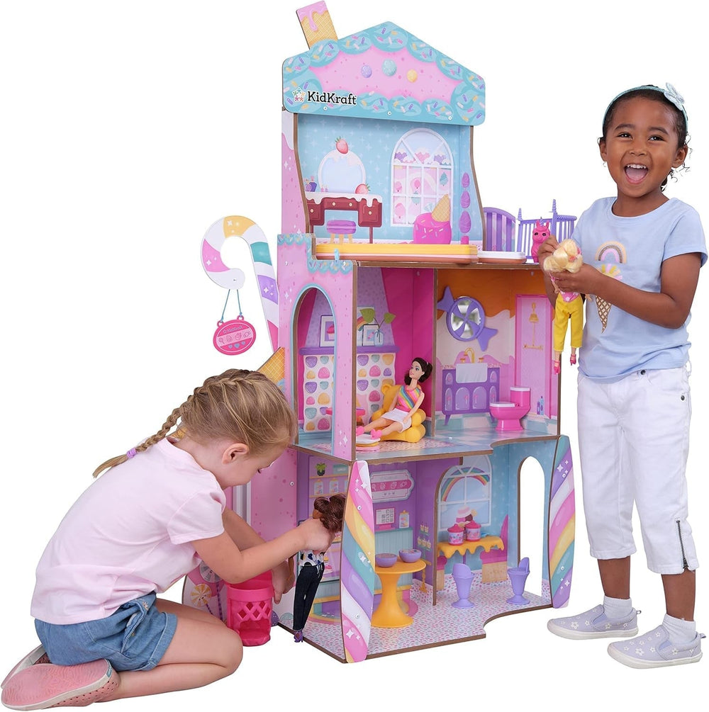 Kidkraft Casa de Muñecas Candy Castle de Madera con Muebles y Accesorios, Casa con Figura de Unicornio Llama, Elevador de Tarta Helado y Silla de Goma para Muñecas, Juguete para 3 años, 20242 Naty Shop Casas de Muñecas Default Title