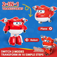Auldey EU740283 Figura Transformer Super Wings JETT Supercharge 12 Cm, Figuras de acción de colores Naty Shop