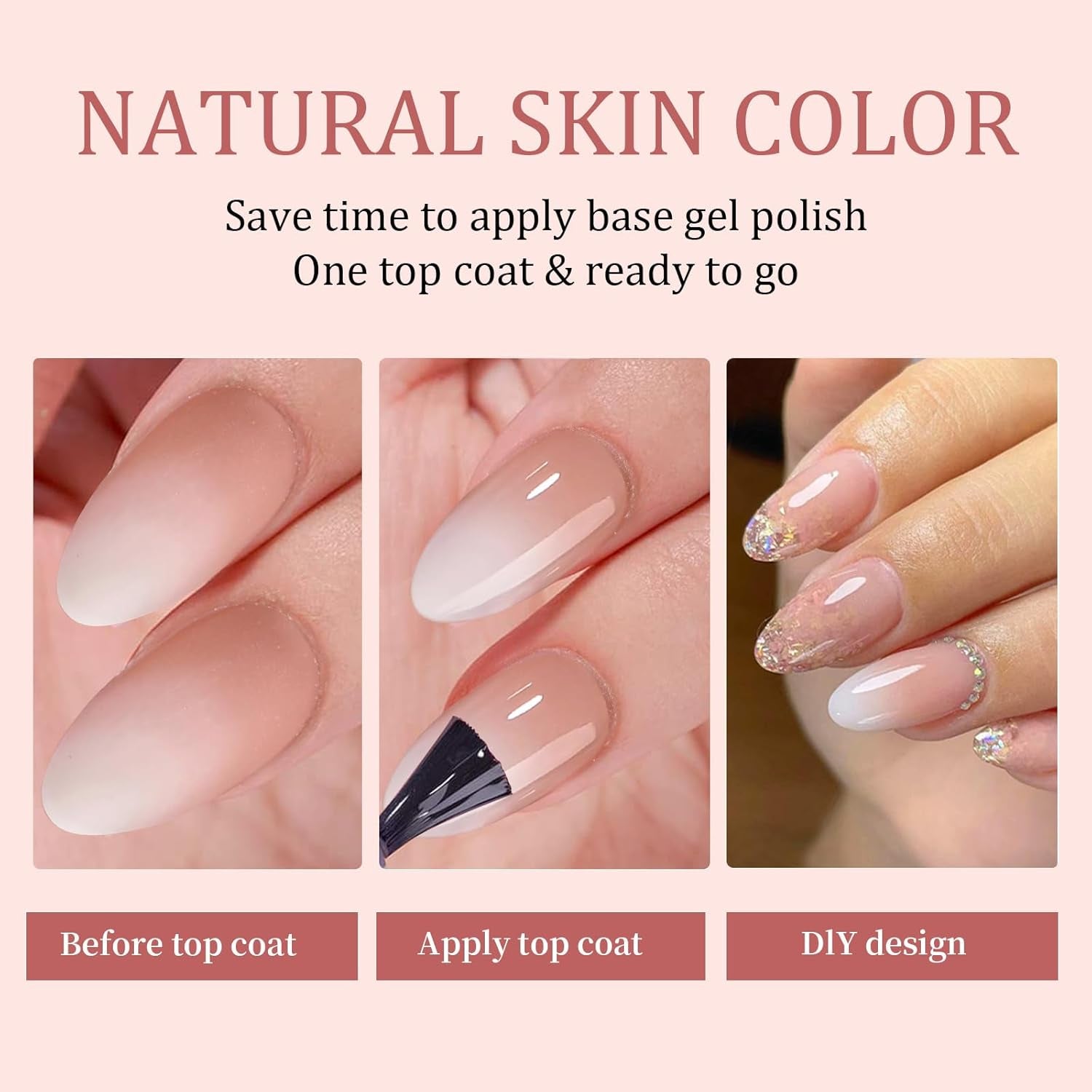 Kit 150 bucăți unghii false gradient - 5 culori design ombre unghii artificiale autoadezive - acoperire completă pentru femei și fete - unghii false lucioase pentru manichiură DIY (pătrat)