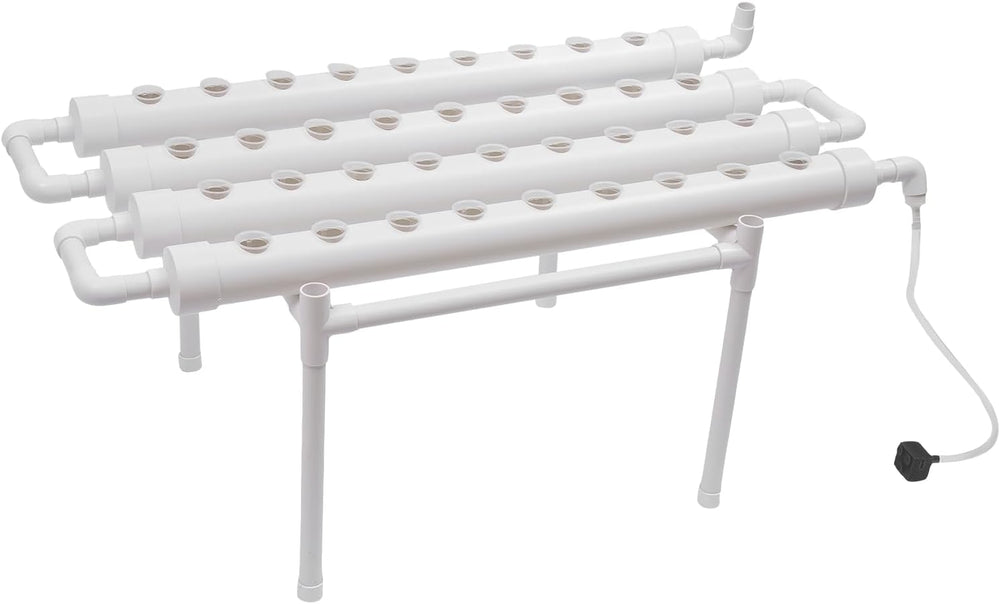 Kit de cultivo hidropónico de 3 capas 108 espacios de plantación Sistemas de cultivo de plantas hidropónicas sin suelo Sistema de cultivo de plantas hidropónicas en tubos para verduras (una sola capa con 36 agujeros)