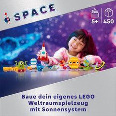 LEGO Classic Creative Space Planets Modelo de construcción del sistema solar para niños Juguete espacial con cohete Nave espacial Planetas y extraterrestres Regalo para niños de 5 años Niños y niñas 11037 Juegos de construcción Beuche den LEGO-Store
