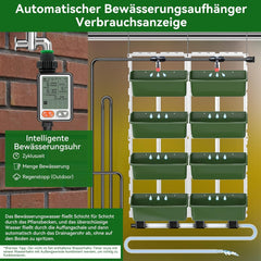 Hängende Vertikale Wand Pflanze, Vertikale Pflanzenwand Balkonbar Pflanzenwand Indoor con Smart-Timer und Wasserpumpe Blumentopf Wand para Hof Garten Balkon Decoración del hogar