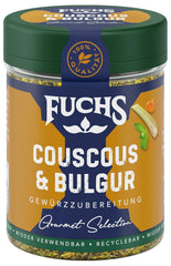 Fuchs Spices Gourmet Selection Medio Oriente/África - Mezcla de Especias para Cuscús y Bulgur Mezcla de Especias Recargable para Condimentar Platos de Bulgur Vegano 55g