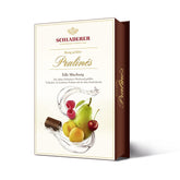 RCP Schladerer Pralinés, surtido fino, chocolate con leche y negro, con y sin costra de azúcar, relleno líquido, contiene alcohol, fantástico regalo, 255 g