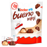 Kinder Bueno Mini - Barritas de chocolate con oblea crujiente, crema de leche y avellanas y chocolate fino con leche - Delicias de carnaval - 1 bolsa de mini barritas envueltas individualmente (1 x 108 g)