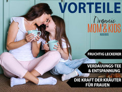 VITSTORM® BIO TEE Mom & Kids – Ceai pentru femei și alăptare – Rooibos, mere, fenicul, melisă, alchemilla, căpșuni – Ceai relaxant - Fructat și delicios - Fără cofeină - Ceai din plante 100 g