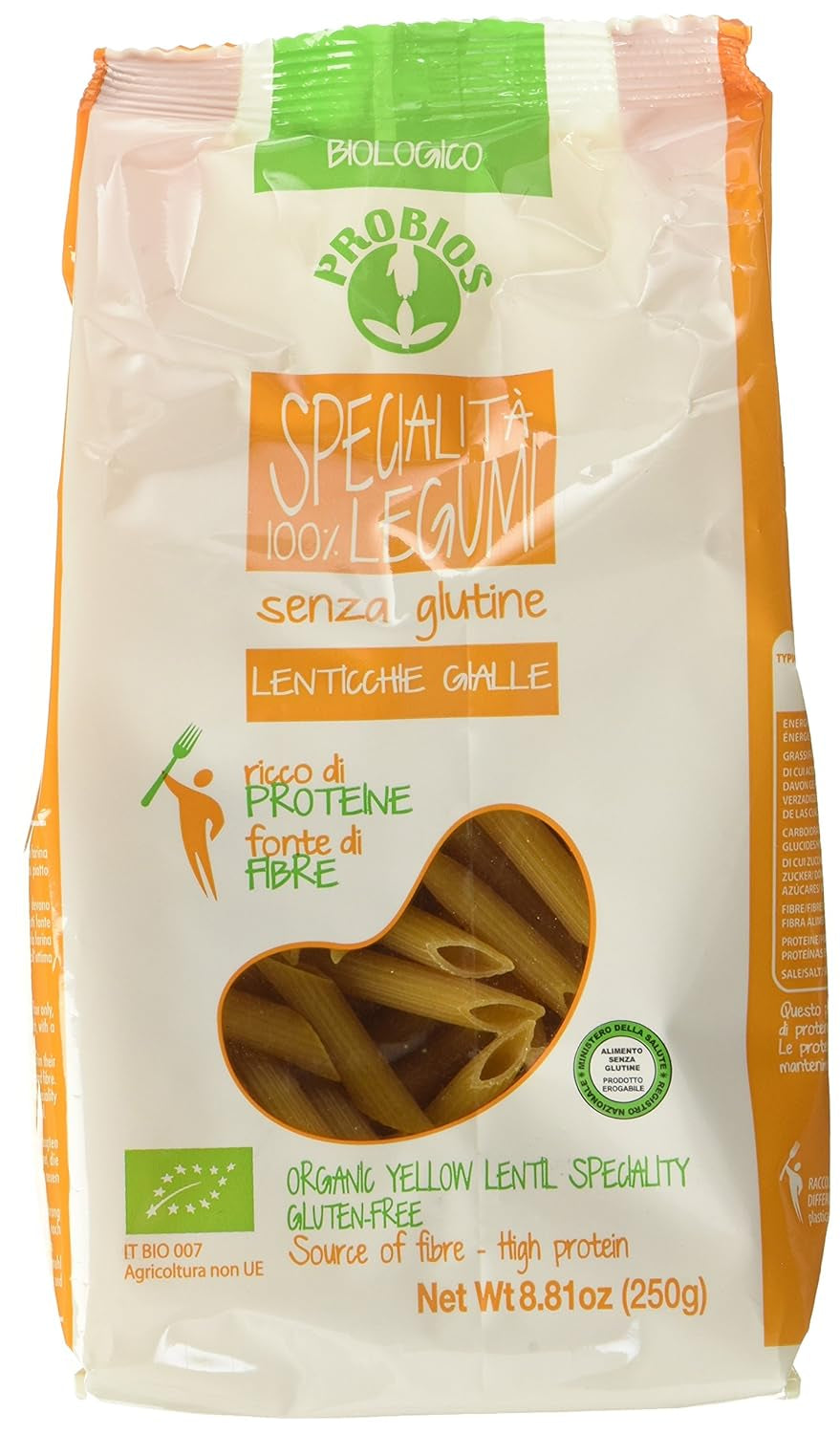 Penne din linte galbenă, pachet de 12 (12 x 250 g)