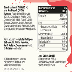 Just Spices Chili Garlic Salt I Gewürzmix, der zu allen Gerichten schmeckt I Gewürzdose, 55 g