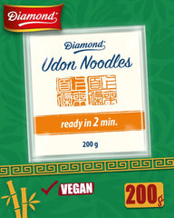 Fideos udon DIAMANTE, preparación fácil y rápida, vegetariano, vegano - 1 x 200 g