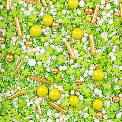 Super Streusel, Lucky Charms, Sprinkles de Azúcar Verde, 90 gramos Sprinkles Naty Shop