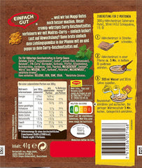 MAGGI Fix para curry Geschnetzeltes, Würzmischung, con ingredientes naturales*, para 2 porciones, 1 paquete (1 x 41 g)