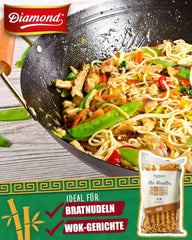 DIAMOND Mie Chili Noodles, fideos de trigo con chile en polvo, sin huevo, rápidos y fáciles, vegetarianos - 1 x 250 g