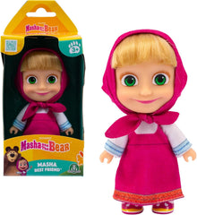 Masha și Michka, Păpușă, 12 cm, Colecționabilă, Model Ținută de vară, Jucărie pentru copii de la 3 ani în sus, MHA001