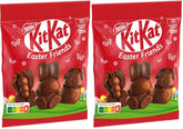 Mini figuras de Pascua de chocolate con leche y trozos crujientes de NESTLÉ, paquete de 2 (1 x 65 g)