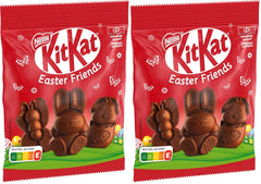 Mini figuras de Pascua de chocolate con leche y trozos crujientes de NESTLÉ, paquete de 2 (1 x 65 g)